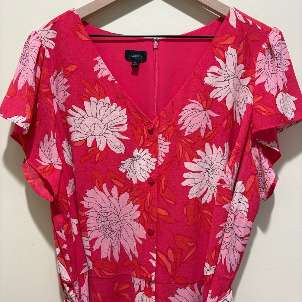 Talbots Plus Button Front Dress - Picture 5 of 7